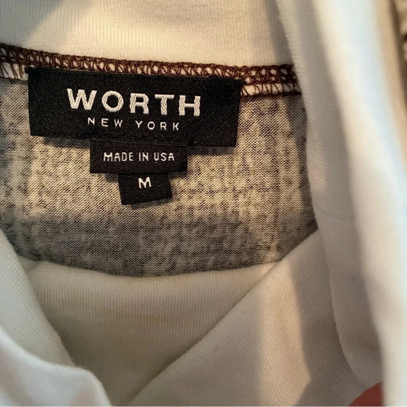 Worth Cableknit Print Pullover Turtleneck Top Womens Size Medium Brown Mockneck - Picture 7 of 10